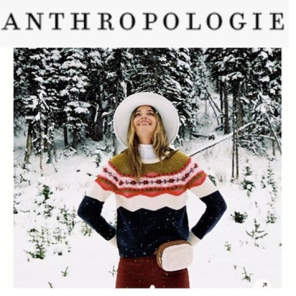 Anthropologie Field Flower Fair Isle Camellia Sweater...